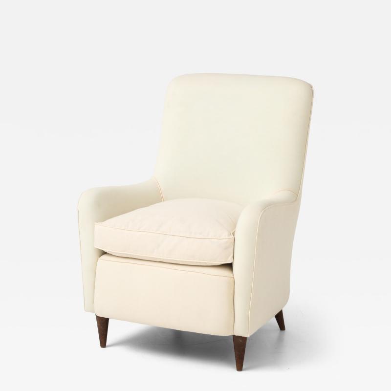 Gio Ponti Gio Ponti attrib Lounge Chair in Muslin to Upholster Italy 1950s