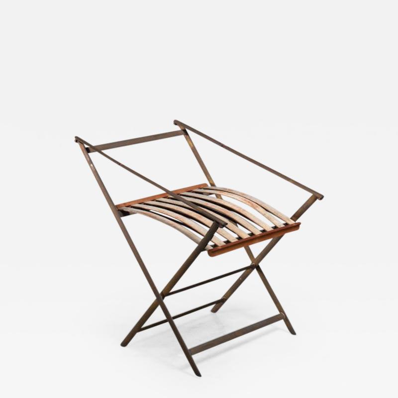 Gio Ponti Gio Ponti foldable brass chair Italy 1950s