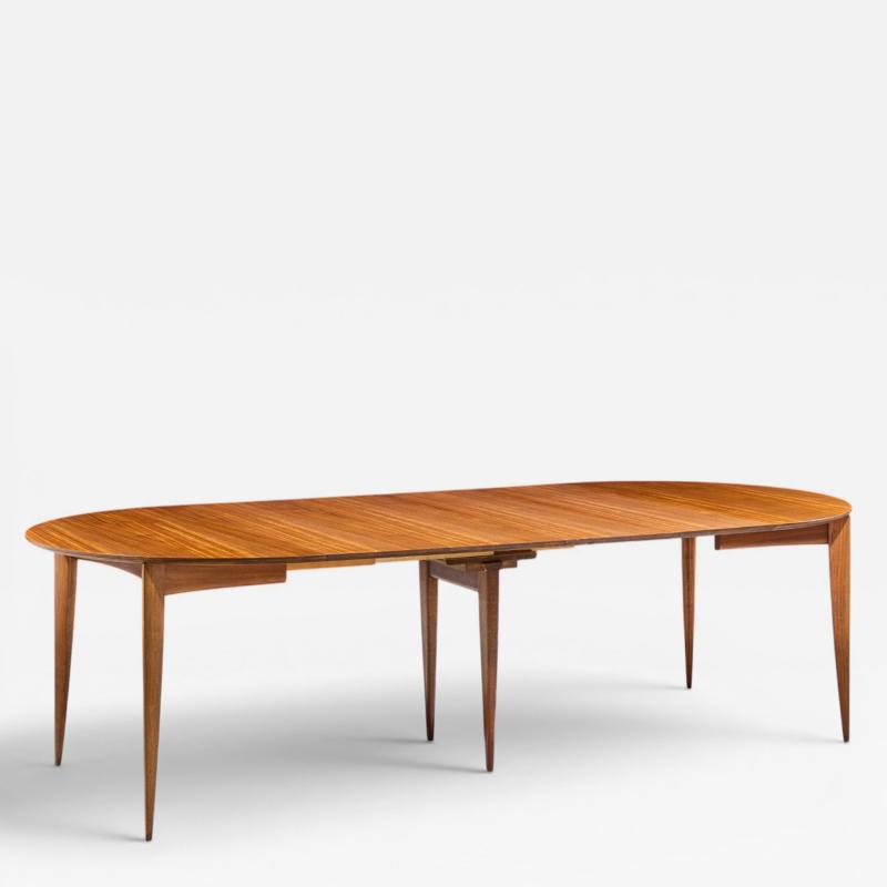 Gio Ponti Gio Ponti for Singer Sons Model 2135 Walnut Expanding Dining Table 4 Leaves