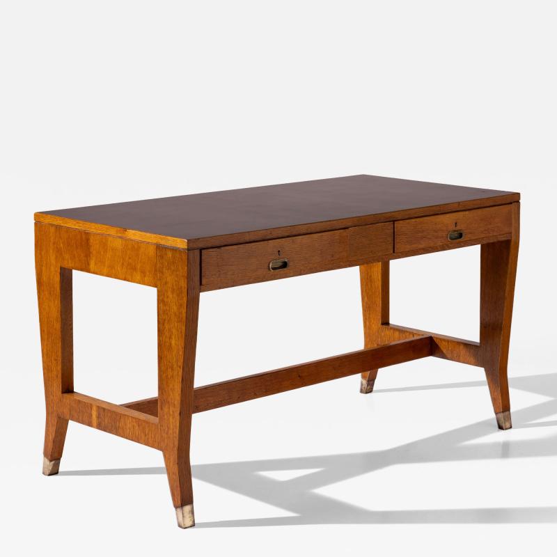 Gio Ponti Gio Ponti walnut desk for BNL offices Italy 1950s