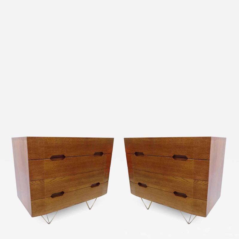 Gio Ponti Italian Mid Century Modern Commodes Chest of Drawers Circle of Gio Ponti Pair