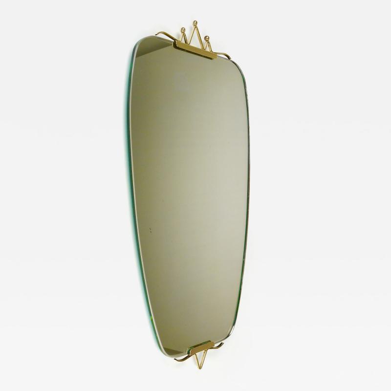 Gio Ponti Mid Century Brass Crown Wall Mirror Gio Ponti Style Italy 1940s