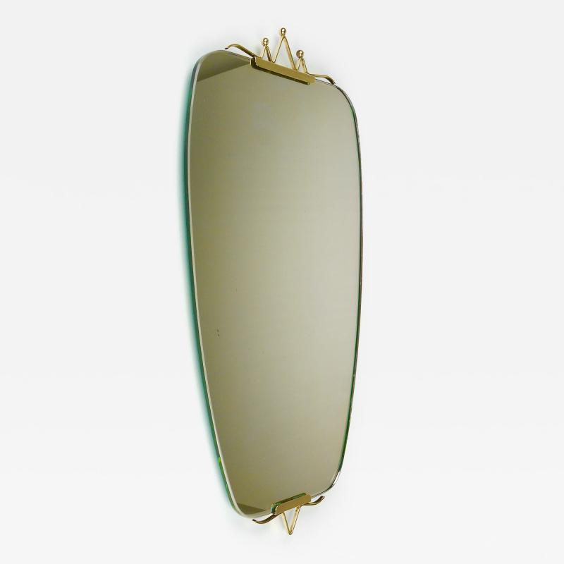 Gio Ponti Mid Century Brass Crown Wall Mirror Gio Ponti Style Italy 1940s