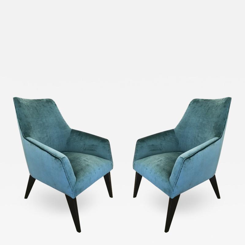 Gio Ponti Pair of Armchairs in the Manner of Gio Ponti