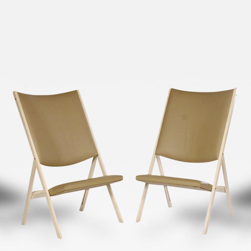 Gio Ponti Pair of Gabriella Folding Chairs by Gio Ponti