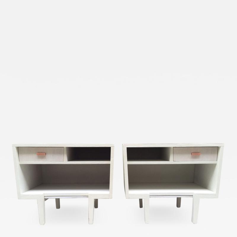 Gio Ponti Pair of Italian Painted Nightstands Style of Gio Ponti