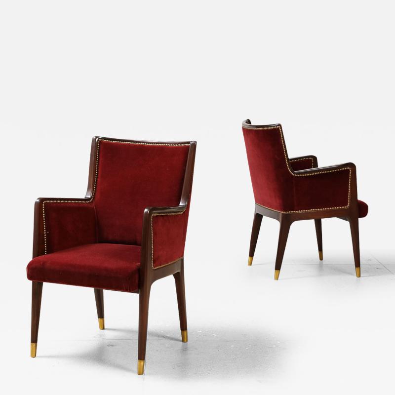 Gio Ponti Pair of No 504 Chairs by Gio Ponti