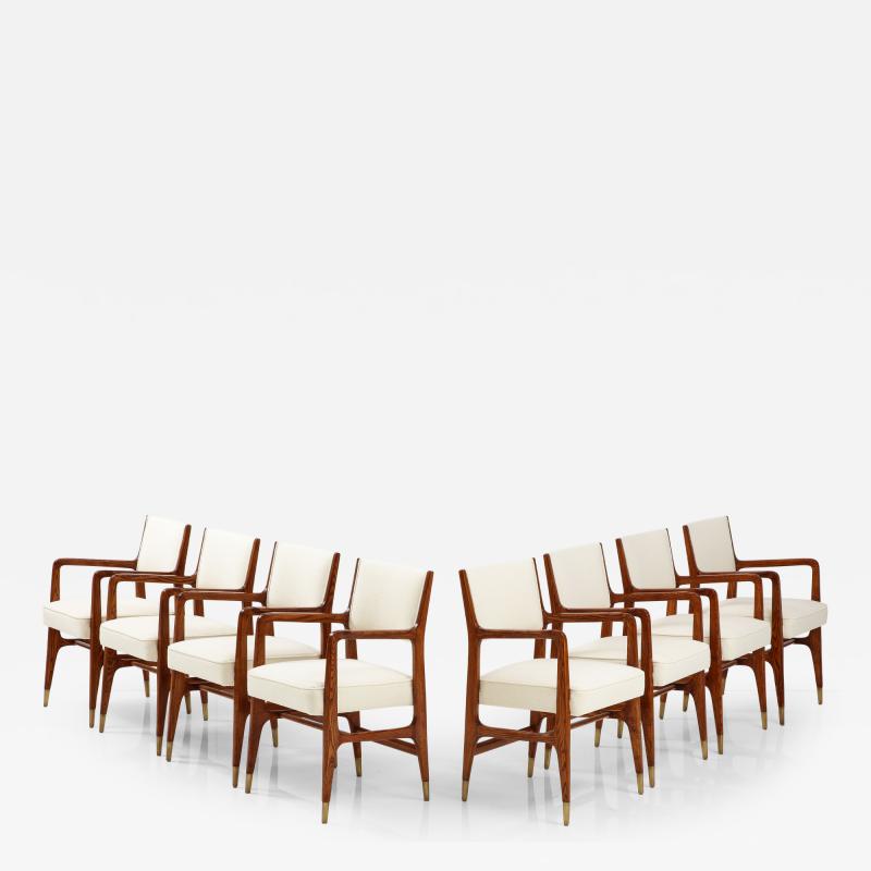 Gio Ponti Rare Set of 8 Dining Chairs Model 110 by Gio Ponti for Cassina