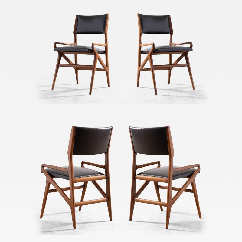 Gio Ponti Set of Four Chairs model 211 by Gio Ponti for Singer Sons