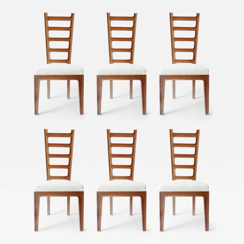 Gio Ponti Set of six dining chairs attributed to Gio Ponti Italy 1940s