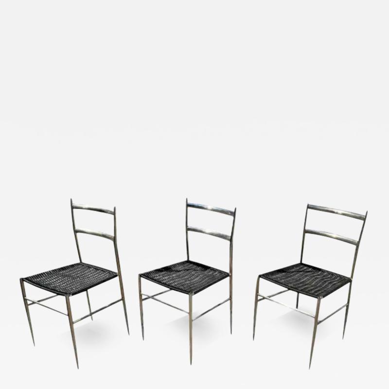 Gio Ponti Three Gio Ponti Superleggera Style Side Chairs