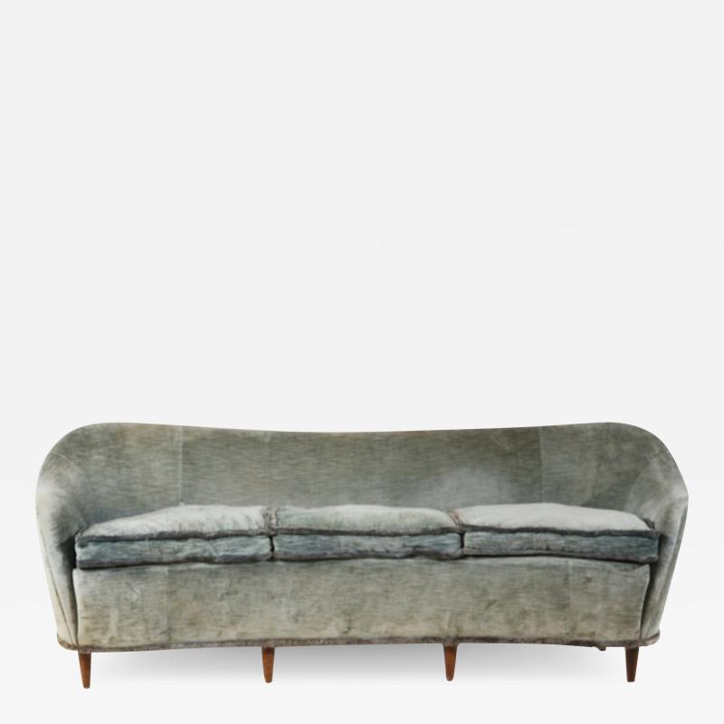 Gio Ponti c1938 Gio Ponti velvet sofa for Casa Giardino
