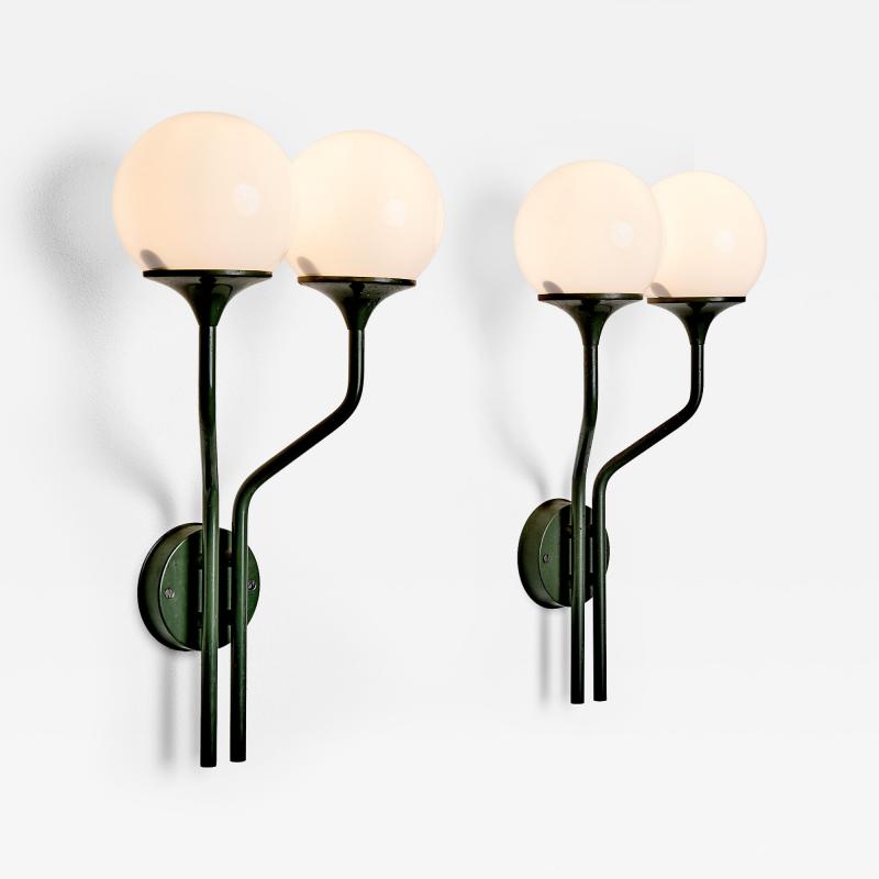 Gioffredo Reggiani 1 of 9 Wall Sconces with two Globes by Goffredo Reggiani for Lampadari Reggiani