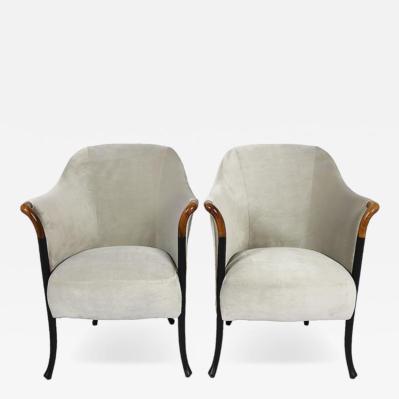 Giorgetti S p A Pair of Giorgetti Progetti Armchairs by Umberto Asnago