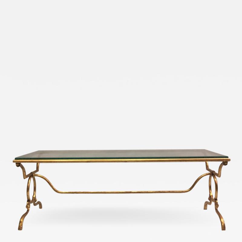 Giovanni Banci Italian Modern Neoclassical Gilt Iron Coffee Table by Giovanni Banci for Herm s