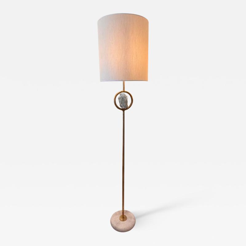 Giovanni Banci Unique gilt iron floor lamp by Giovanni Banci