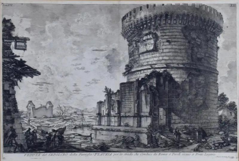 Giovanni Battista Piranesi Giovanni Piranesi Etching of Ancient Roman Architecture 18th Century