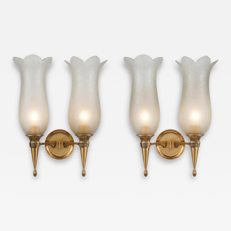 Giovanni Gariboldi Giovanni Gariboldi Pair of Seguso Two Branch Sconces