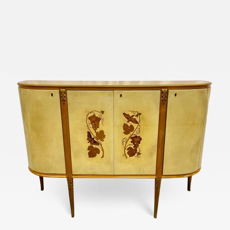 Giovanni Gariboldi Giovanni Gariboldi Parchment Bar Cabinet Sideboard Paolo Buffa French Style