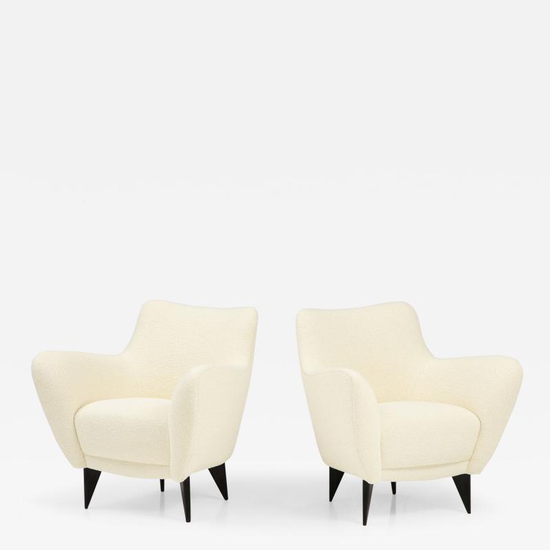 Giulia Veronesi Giulia Veronesi for ISA Bergamo Pair of Perla Armchairs Lounge Chairs