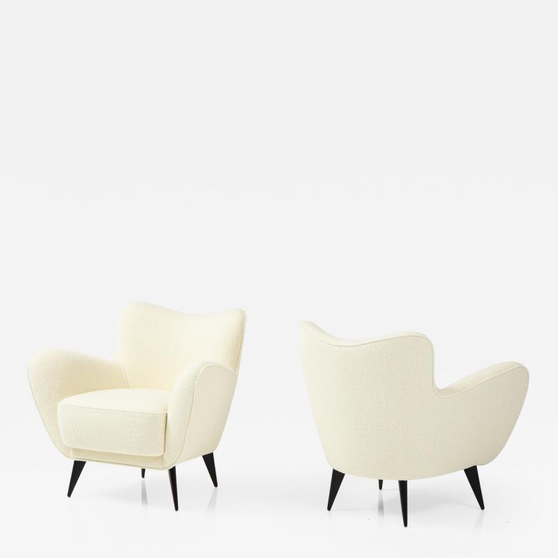 Giulia Veronesi Pair of Perla Armchairs by Giulia Veronesi for ISA Bergamo Italy circa 1952