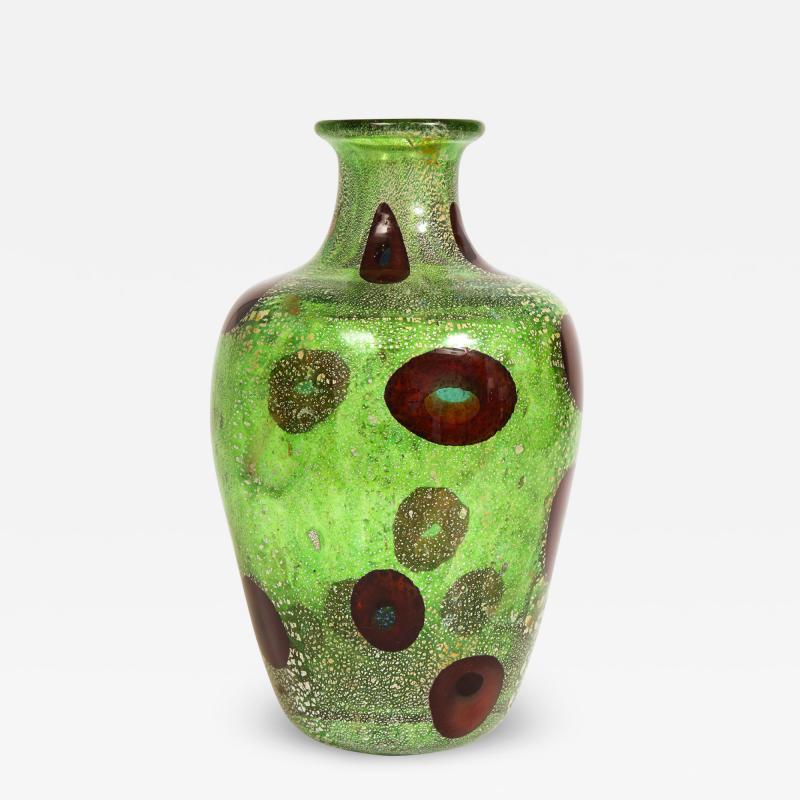 Giulio Radi Giulio Radi Vase with Colorful Murrhines ca 1950