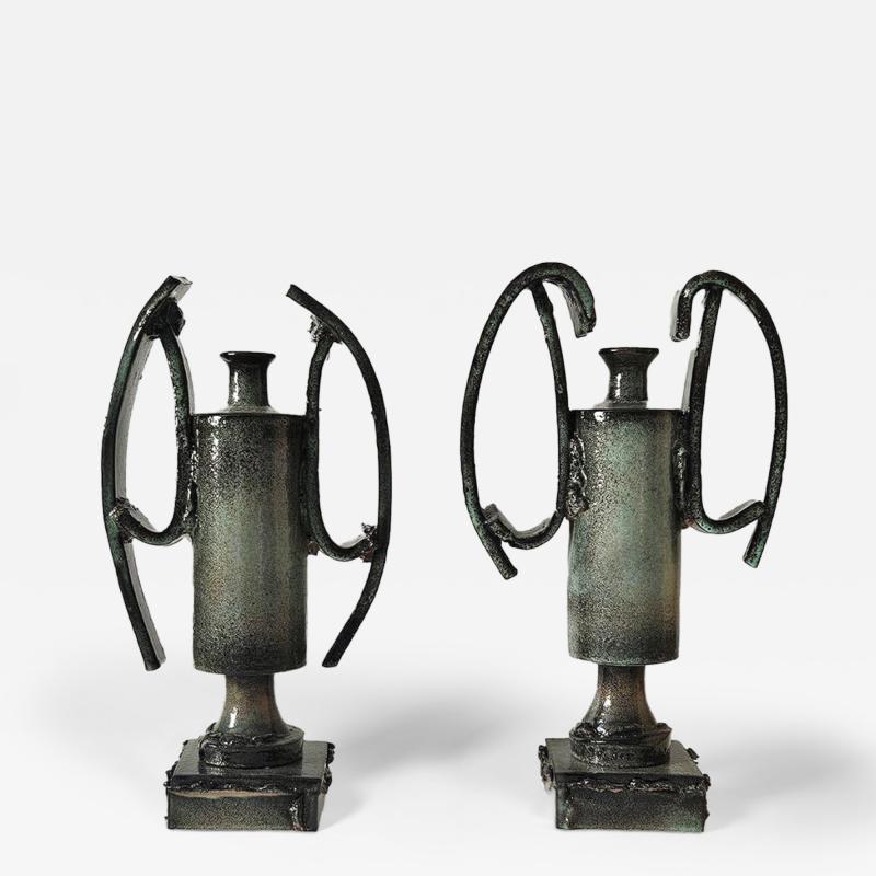 Giuseppe Ducrot Untitled Pair of Celadon Amphorae IV 2025