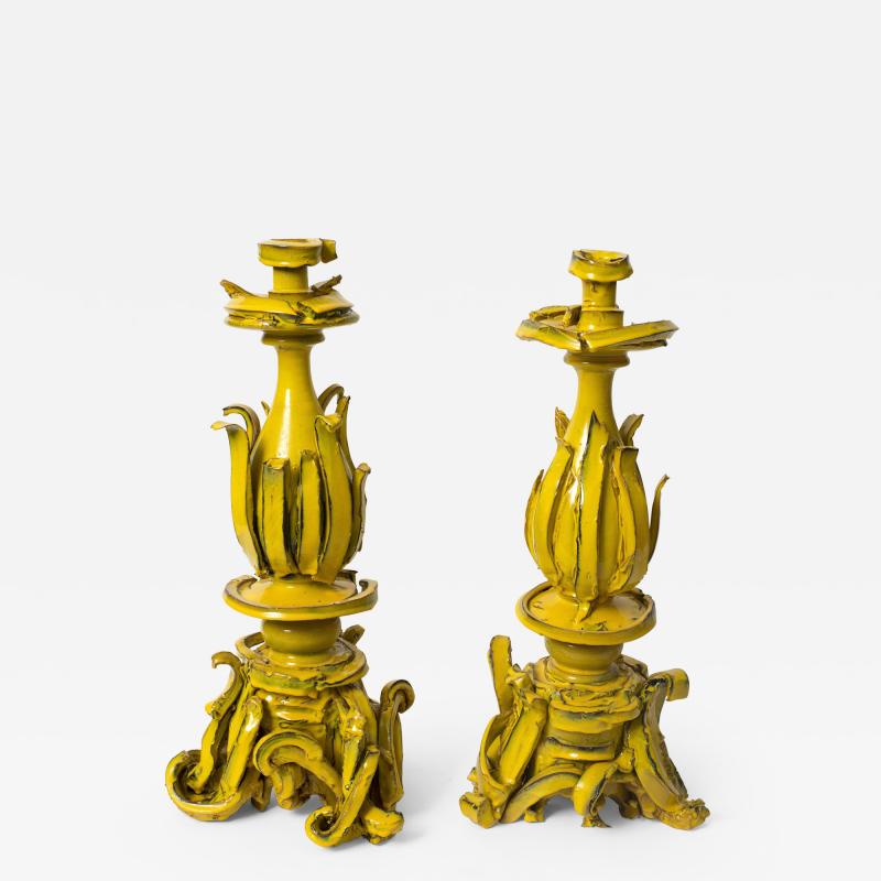 Giuseppe Ducrot YELLOW CANDLEHOLDERS II