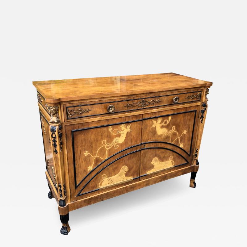 Giuseppe Maggiolini Giuseppe Maggiolini Style Italian Neoclassical Inlaid Buffet Commode Cabinet