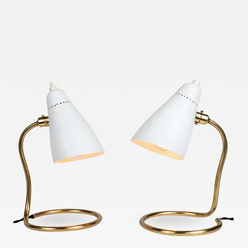 Giuseppe Ostuni Pair of 1950s Giuseppe Ostuni Vipere Table Lamps for O Luce