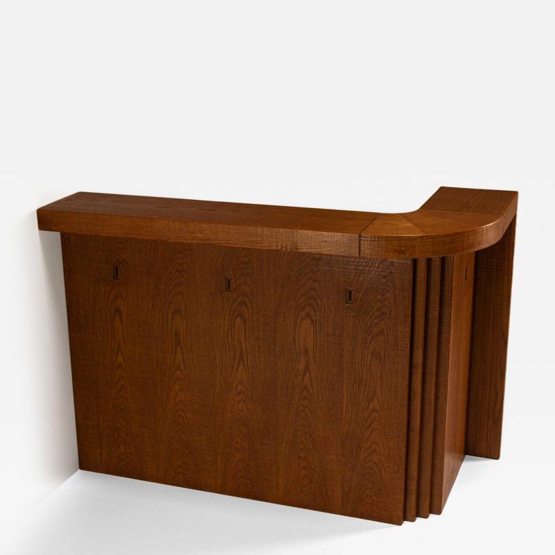 Giuseppe Rivadossi Dry Bar in Slavonian Oak by Giuseppe Rivadossi Italy 1980s