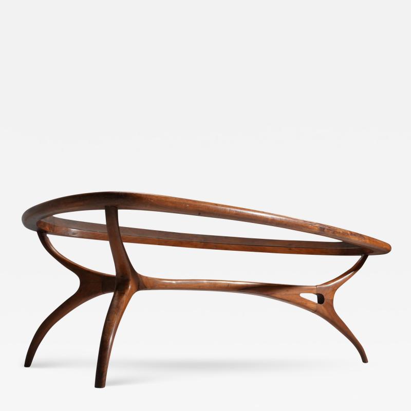 Giuseppe Scapinelli Giuseppe Scapinelli Coffeetable in solid Caviuna and Glass Brazil 1950s