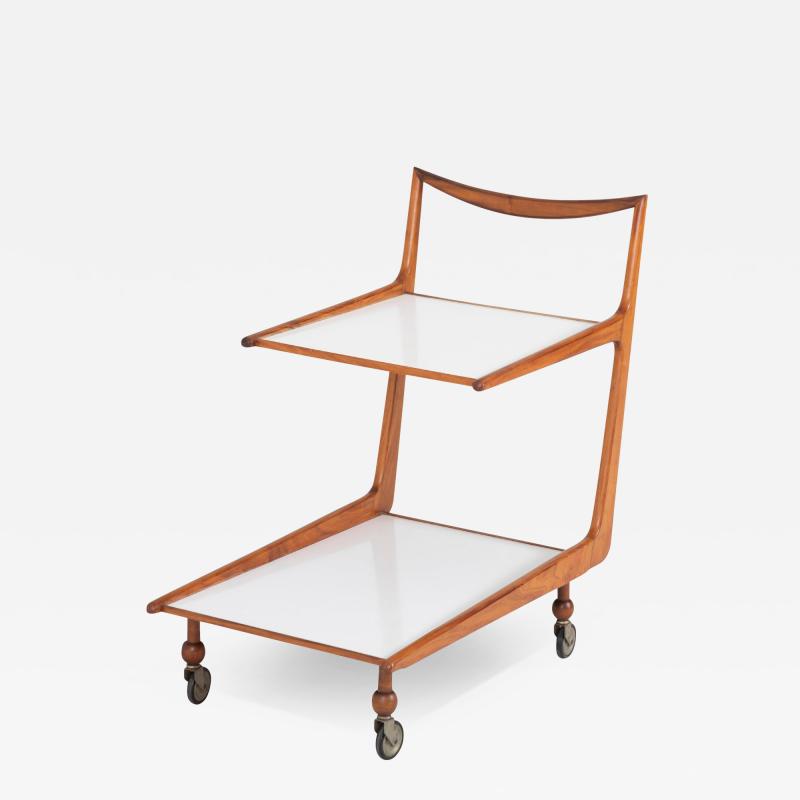 Giuseppe Scapinelli Mid Century Modern Tea Cart by Giuseppe Scapinelli 1960s