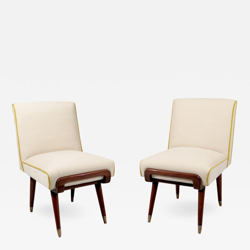 Giuseppe Scapinelli Pair of slipper chairs