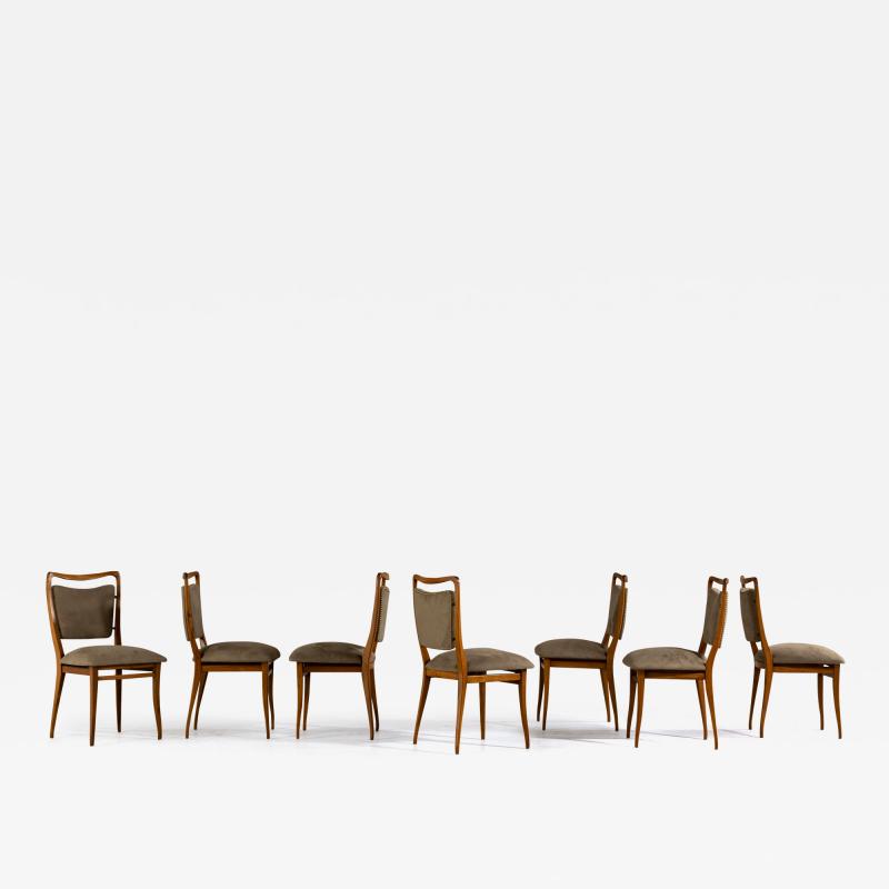Giuseppe Scapinelli Set of Eight Dining Chairs in Solid Caviuna Wood Giuseppe Scapinelli