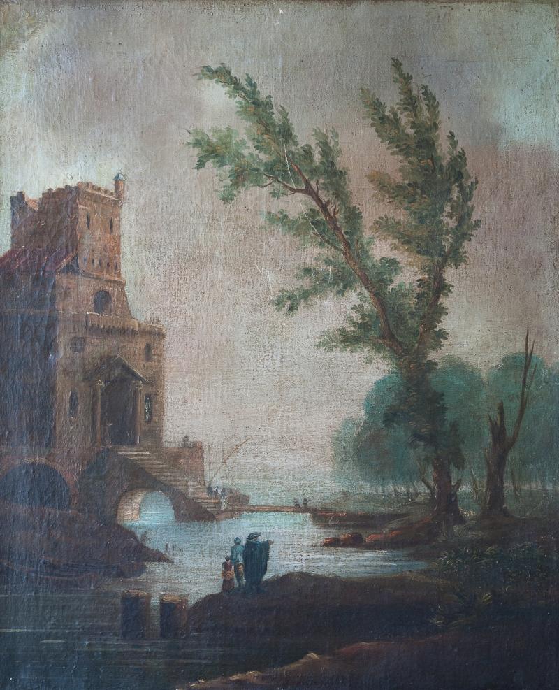 Giuseppe Zais ITALIAN LANDSCAPE IN THE MANNER OF GIUSEPPE ZAIS Circa 1790