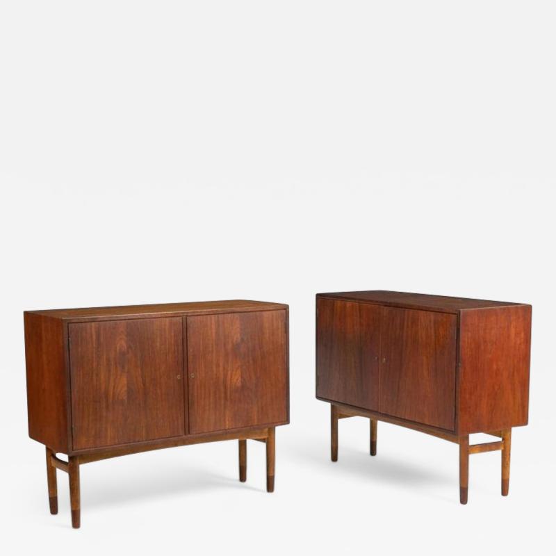 Gjovik Mobelfabriken Mid Century Modern Low Cabinets Teak Denmark 1950s