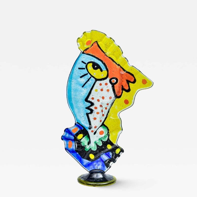 Glass Sculpture Grande Pensatore by Silvio Vigliaturo