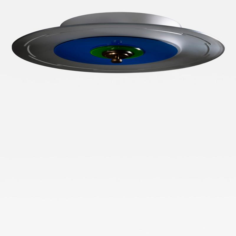 Glass disc ceiling lamp