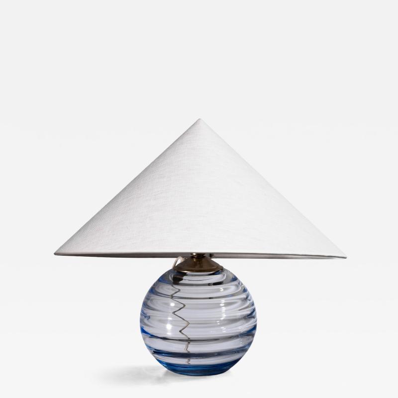 Glass globe table lamp