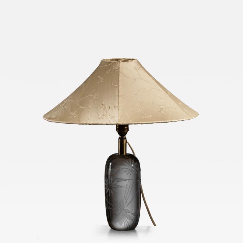 Glass table lamp