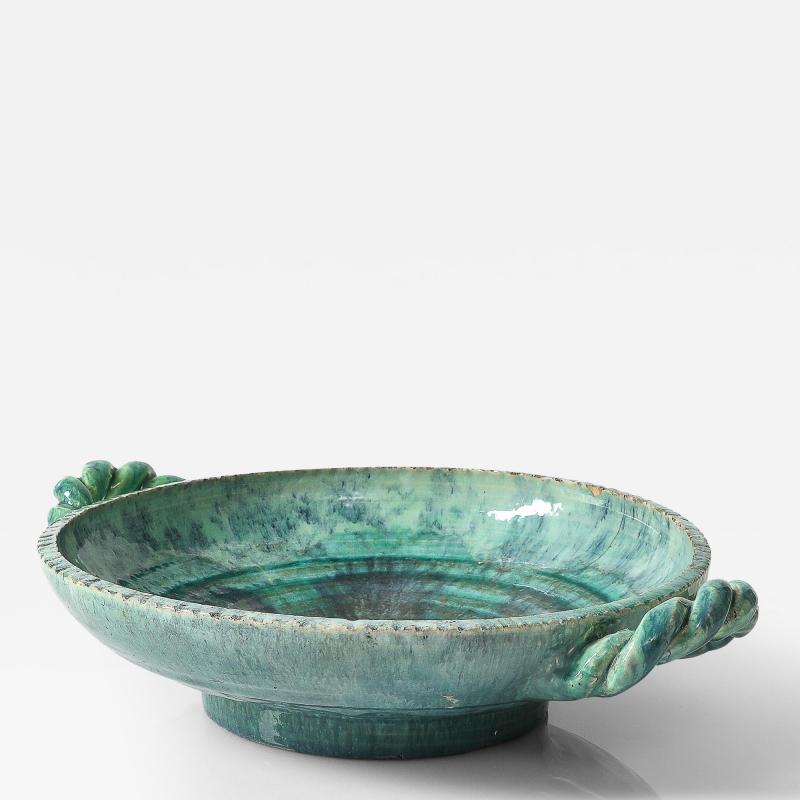 Glazed Ceramic Bowl France c 1970