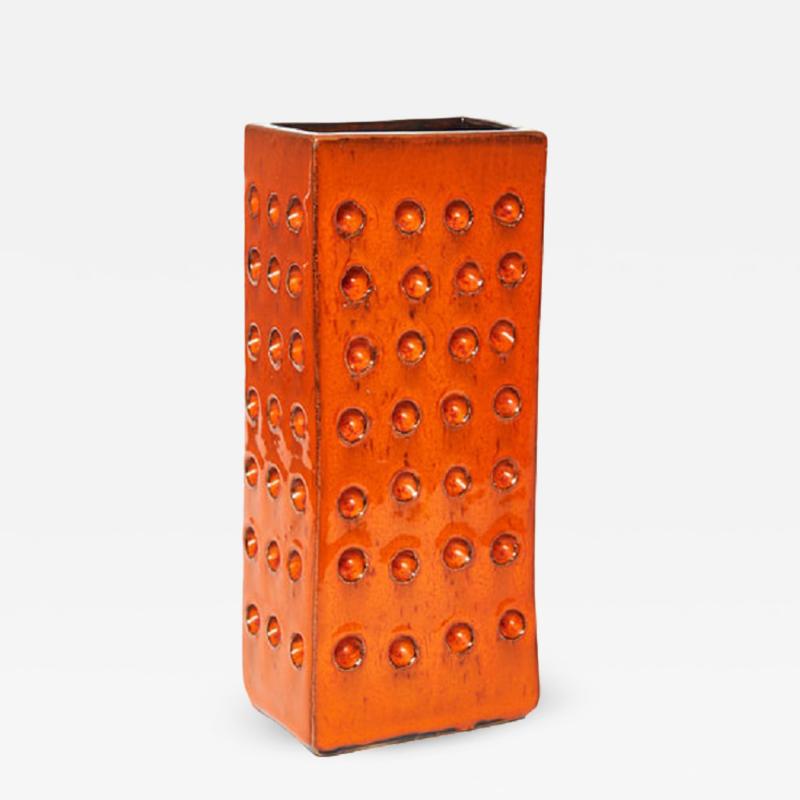 Glazed Ceramic Brick Vase