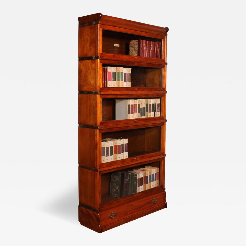 Globe Wernicke Bookcase In Fruit Wood Of 5 Elements With Drawer