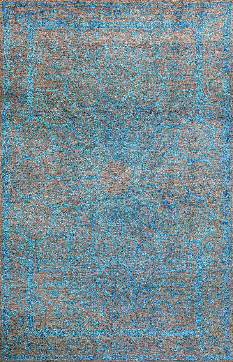 Gloss in Turquoise SoFarSoNear Studio Super Fine Gabbeh Wool Silk