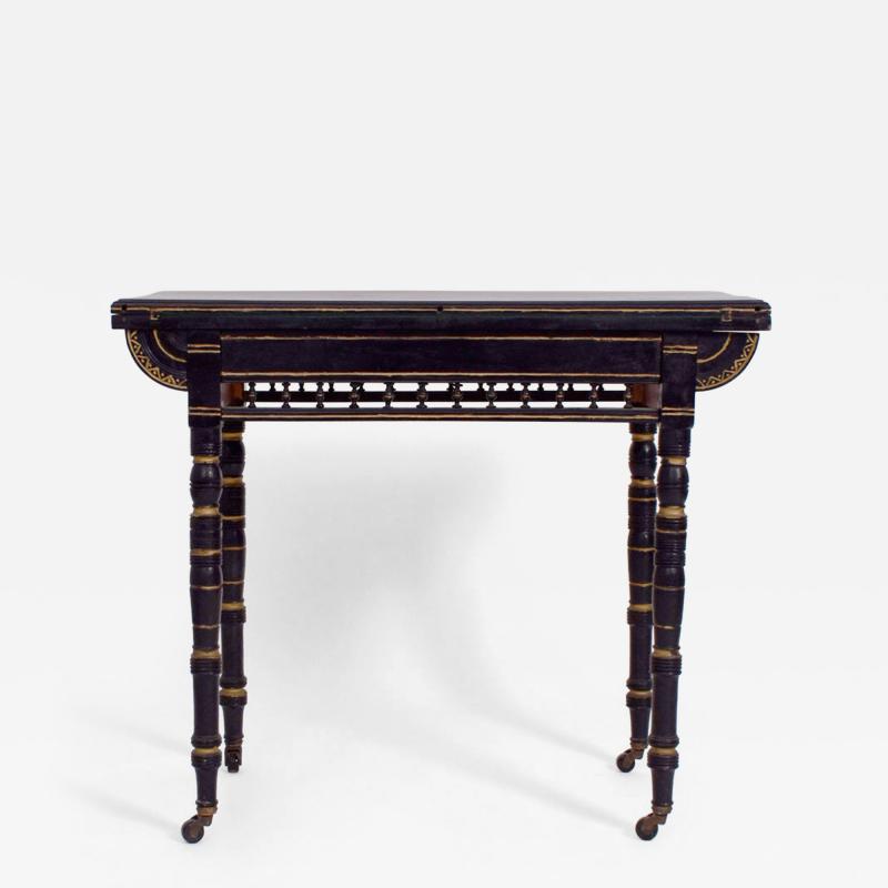Godwin style ebonised table 19th c 