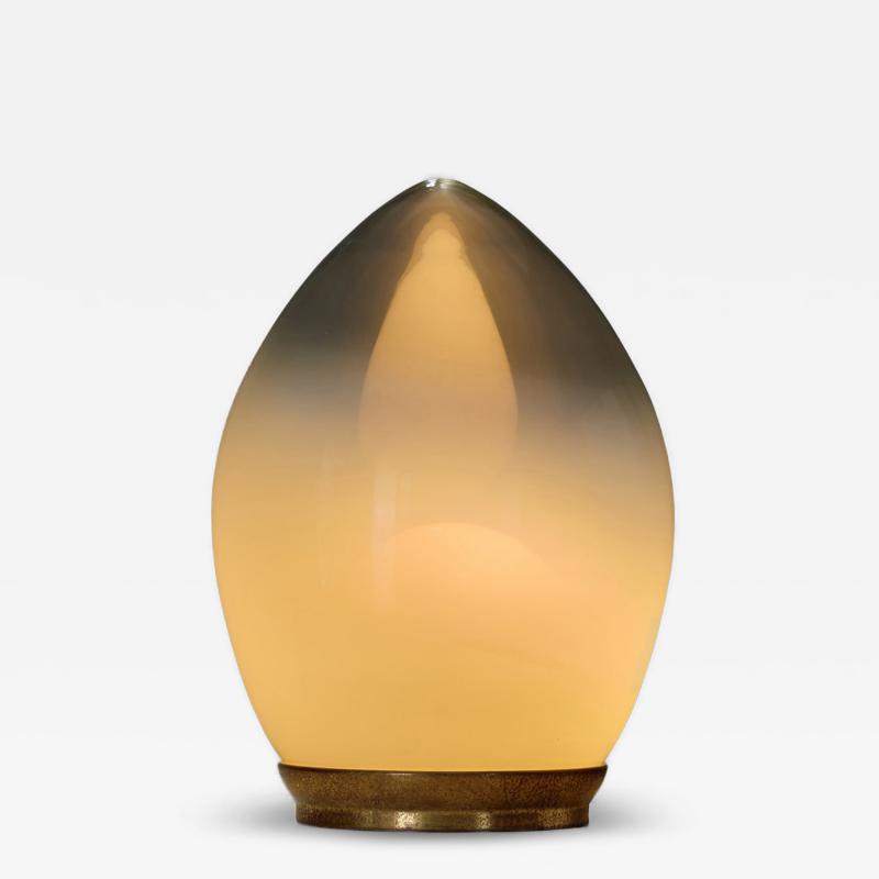 Goffredo Reggiani Goffredo Reggiani Glass Egg Table Lamp for Reggiani Illuminazione Italy 1960s