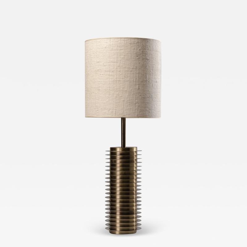 Goffredo Reggiani Goffredo Reggiani Table Lamp In Brass And Aluminium Italy 1970s 