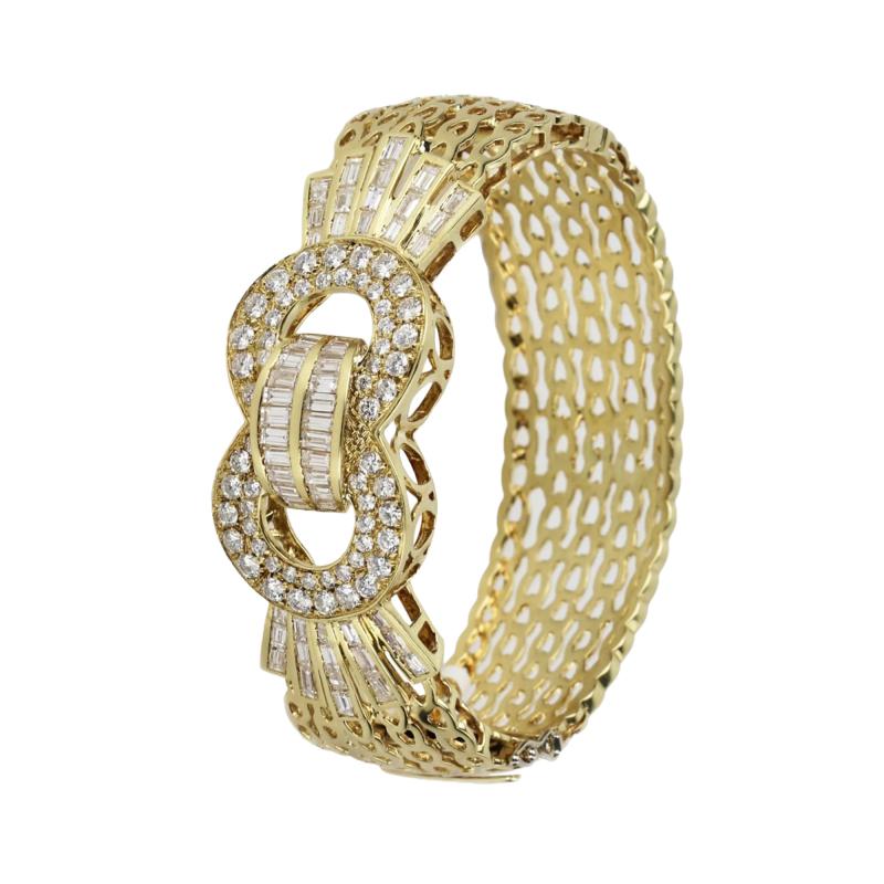 Gold Diamond Belt Bracelet 21st Century