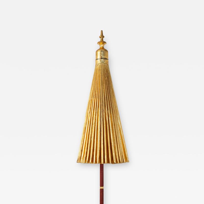 Gold Umbrella with Rainbow Accent